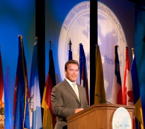 California Governor Arnold Schwarzenegger was a keynote speaker during Governor Crist’s Climate Change Conference in Miami. During his speech, Schwarzenegger encouraged Americans to use transportation fuel more efficiently to combat high gasoline prices. 