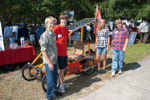 Students develop creative ways to utilize full-size photovoltaic panels in the Energy Innovations competition.