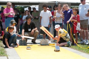 The Junior Solar Sprint cars not only raced on the track, but were also judged on vehicle design, quality of craftsmanship, and innovation. 