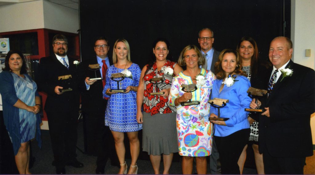 Photo of 2018 Exemplary Science Teachers and Brevard County administrators